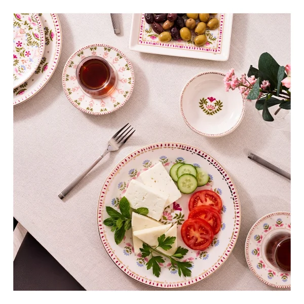 Aryıldız Ivy Pink 32 Parça 6 Kişilik Kahvaltı Takımı - Görsel 6