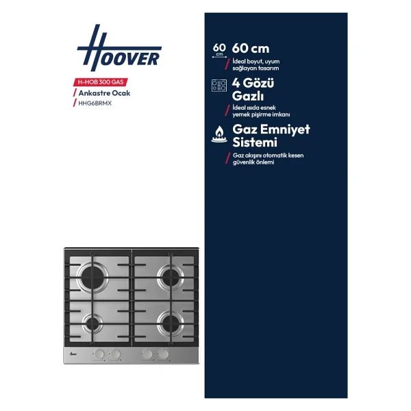 Hoover H-Hob 300 HHG6BRMX Ankastre Ocak - Görsel 3