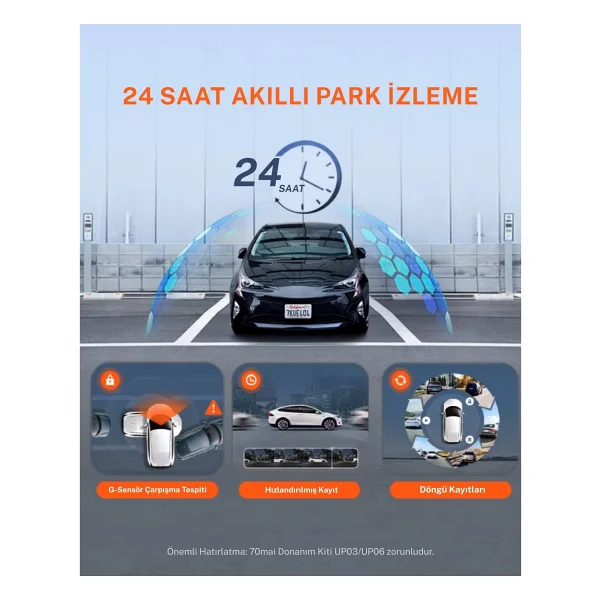 70mai S410 + RC15 Ön ve Arka Araç Kamerası Seti - Görsel 8