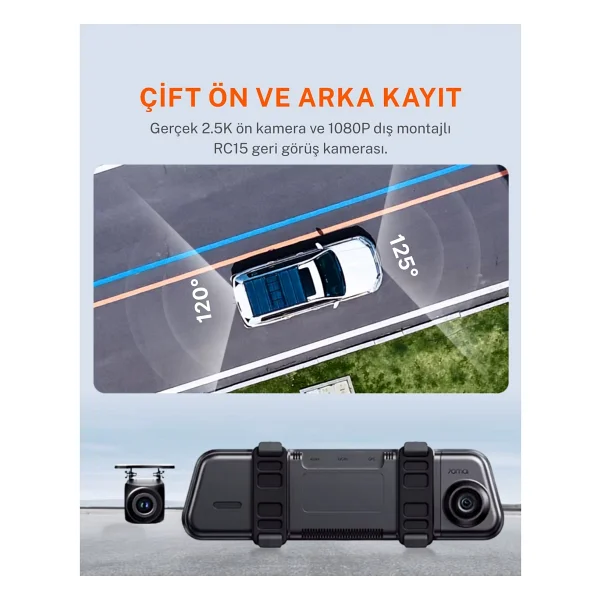 70mai S410 + RC15 Ön ve Arka Araç Kamerası Seti - Görsel 9