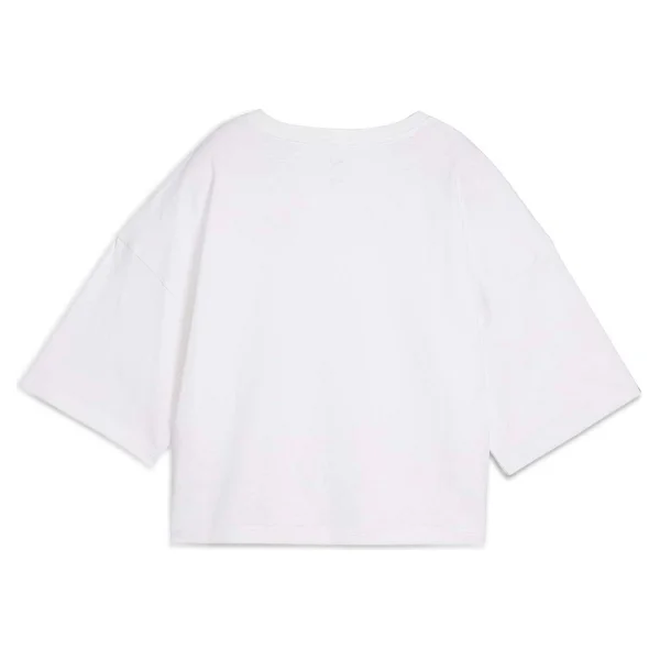 Puma Wardrobe Essential 629743-02 Beyaz Kısa Kollu Bisiklet Yaka Kadın Oversize Tişört - Görsel 10