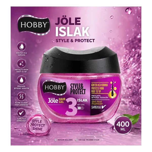 Hobby Style & Protect Islak Saç Jölesi 400 ml - Görsel 2