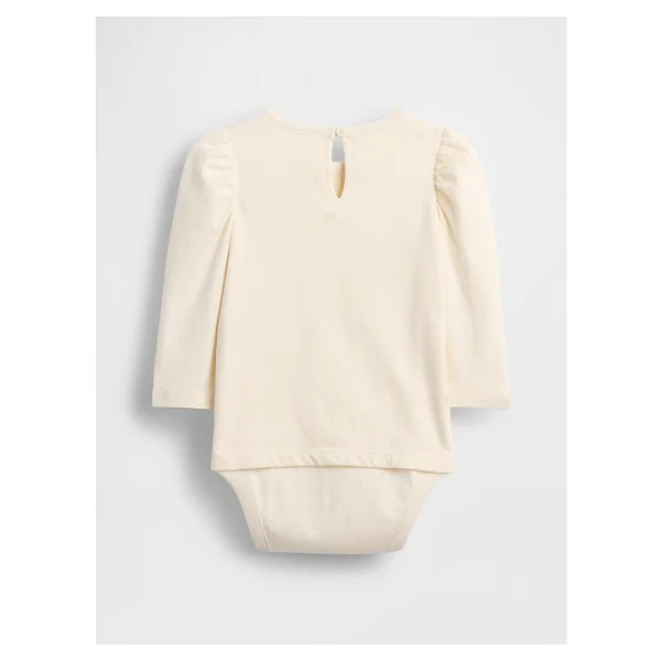 Gap Bebek Çiçek Desenli Shirt Bodysuit - 0 - 3 Ay - Görsel 2