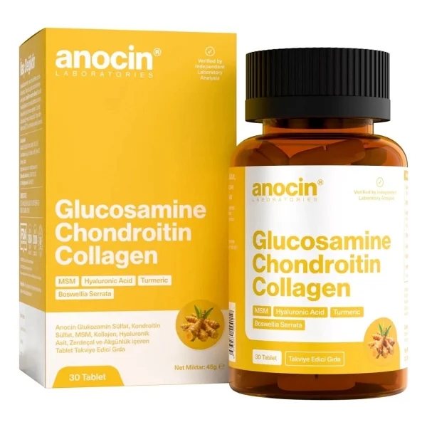 Anocin Glukozamin 1500 mg Msm Kondroitin Glucosamine Collagen Complex 30 Tablet - Görsel 2