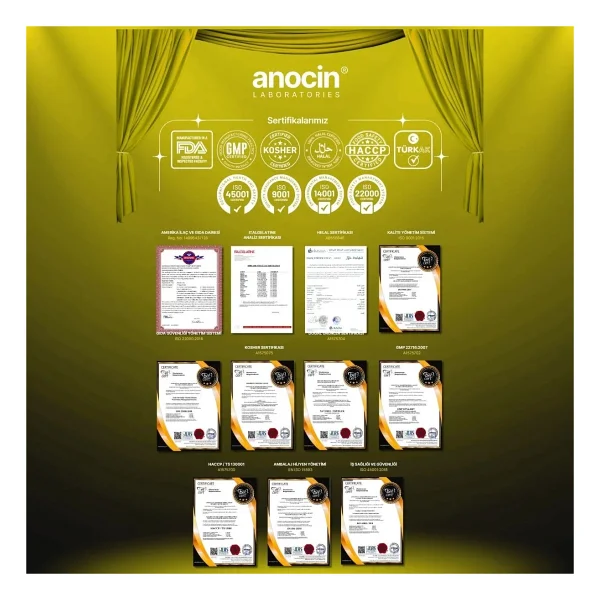 Anocin Glukozamin 1500 mg Msm Kondroitin Glucosamine Collagen Complex 30 Tablet - Görsel 5
