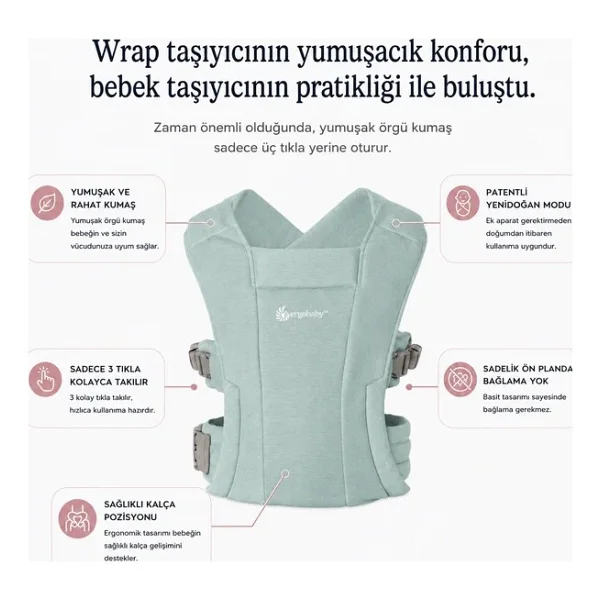 Ergobaby Embrace Jade Kanguru - Görsel 4