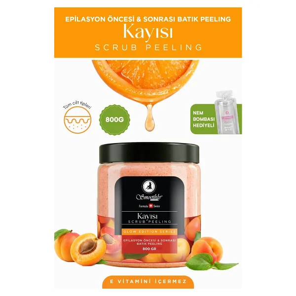 Smoothly Kayısı Aromalı Canlandırıcı & Yumuşatıcı El Ayak ve Vücut Bakım Peelingi 800 gr - Görsel 6