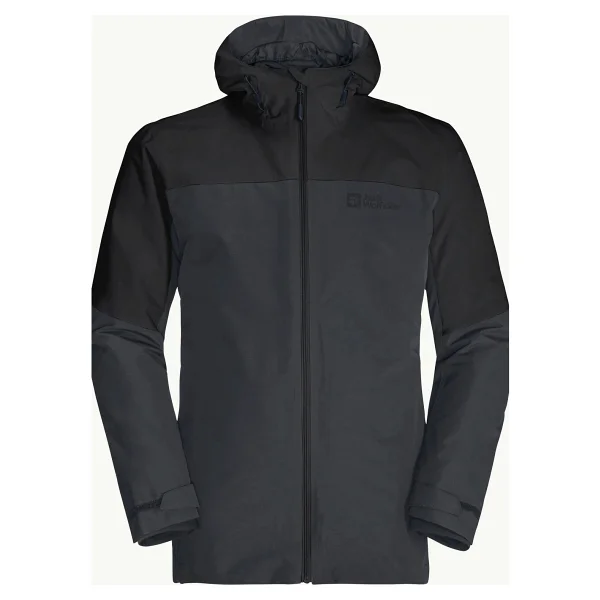 Jack Wolfskin Glaabach 3IN1 1115291-6001 Kapüşonlu Siyah Erkek Outdoor Mont - Görsel 8