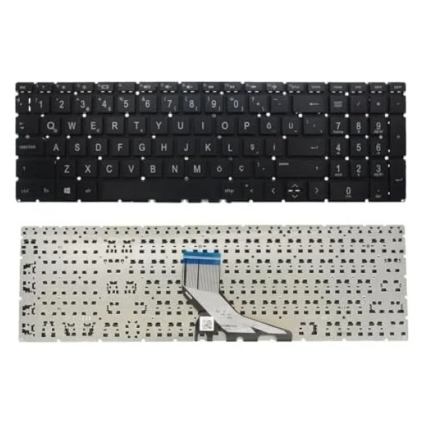Notebook Klavye - Siyah-Işıksız - Pavilion - 15-Cs, 15-Cw, 15-Da, 15-Db, 15-Dk, 15-Dw, 15-Ec, 250 G7, 250 G8, 250 G9, 255 G7, 255 G8, 255 G9, 256 G7, 258 G7 Muadili ile Uyumlu - HP-120 - 001-Renkli - - Görsel 2