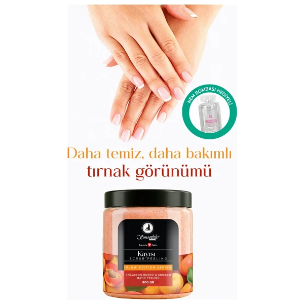 Smoothly Kayısı Aromalı Canlandırıcı & Yumuşatıcı El Ayak ve Vücut Bakım Peelingi 800 gr - Görsel 2