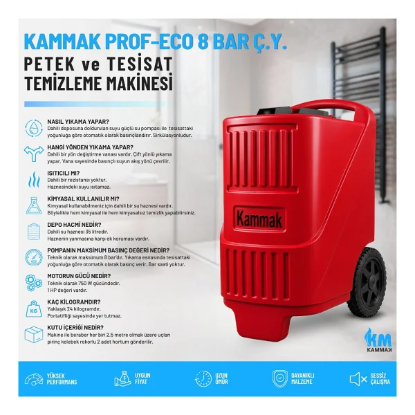 Kammak Prof-Eco-4 Petek Temizleme Makinesi - Görsel 5