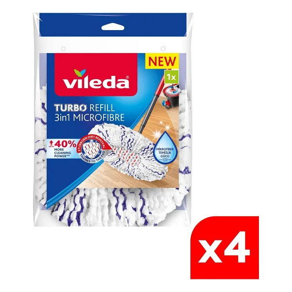 Vileda Turbo 3in1 Extra Pedli Yedek Paspas 4 Adet - Görsel 9