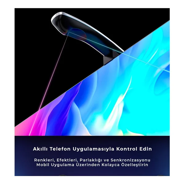 İdragon Tv Sync Rgbıc Ambilight LED Tv Arka Aydınlatma, 3.8 Metre, Mobil Uygulama ve Kumanda Kontrollü, Müzik Senkronizasyonlu, 55-65 Inç Tv Uyumlu DX23014 - Görsel 3