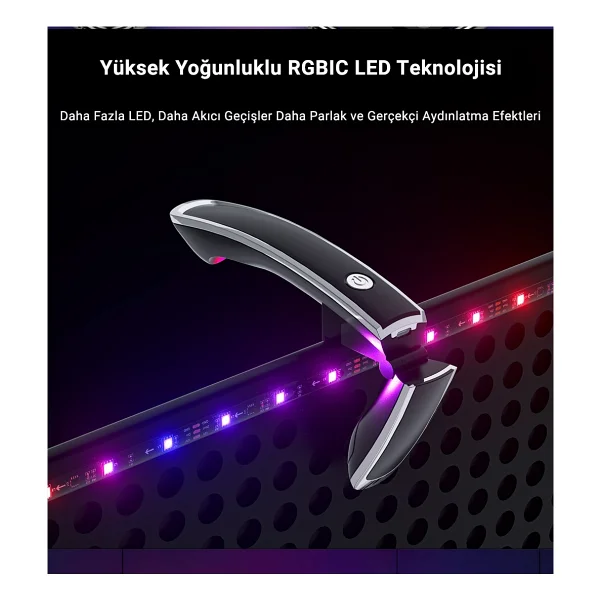 İdragon Tv Sync Rgbıc Ambilight LED Tv Arka Aydınlatma, 3.8 Metre, Mobil Uygulama ve Kumanda Kontrollü, Müzik Senkronizasyonlu, 55-65 Inç Tv Uyumlu DX23014 - Görsel 4