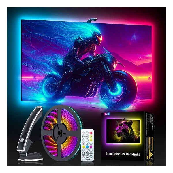 İdragon Tv Sync Rgbıc Ambilight LED Tv Arka Aydınlatma, 3.8 Metre, Mobil Uygulama ve Kumanda Kontrollü, Müzik Senkronizasyonlu, 55-65 Inç Tv Uyumlu DX23014 - Görsel 9