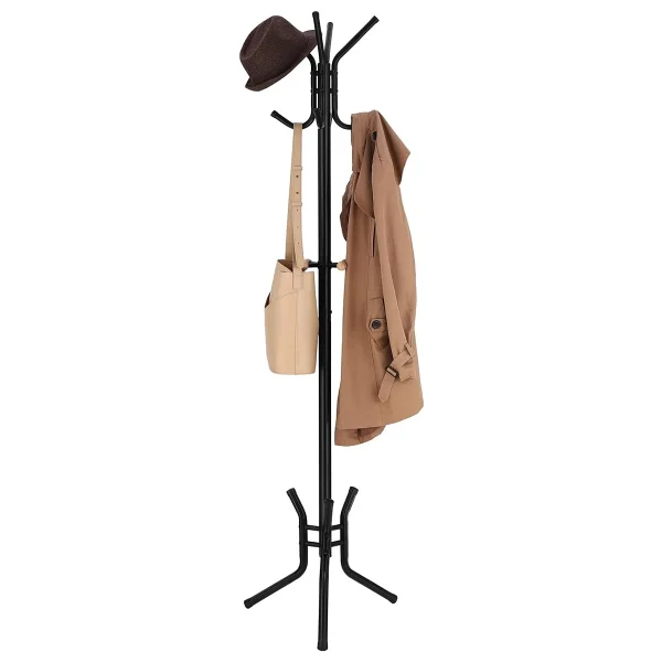 SONGMICS RCR17B Sağlam Metal Elbise Askısı, Portmanto, Yüksekliği Yaklaşık 176 cm Siyah - Görsel 3