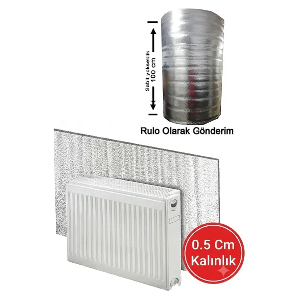 Markaflex Petek Kalorifer Arkası Yalıtım Levhası Radyatör Arkalığı Arkası Levha Ses Isı Yalıtım Malzemesi (Rulo ) - 3 Metre - Görsel 5