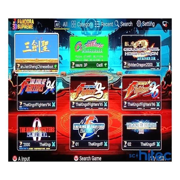 ScHitec 4K Arcade Station 3D Supreme 8000 Oyunlu TV Baglanan Atari Makinası - Görsel 7