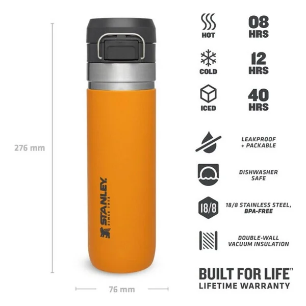 Stanley The Quick Flip Safran 0.70 lt Çelik Termos - Görsel 2