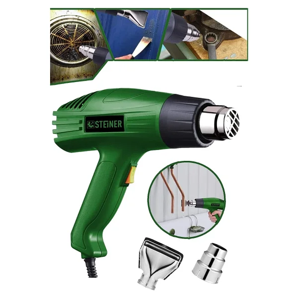 Steiner Alman 3000 Watt 2 Kademeli Çelik Rezistans Profesyonel Sıcak Hava Isı Tabancası - ST0518R215 - Görsel 2