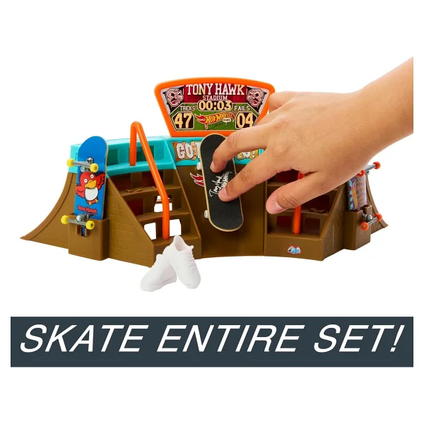 Hot Wheels Skate Parmak Kaykay Macerasına Başlangıç Seti HGT91 - Stadium Skatepark - Görsel 3