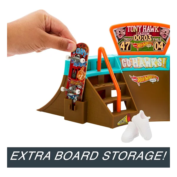 Hot Wheels Skate Parmak Kaykay Macerasına Başlangıç Seti HGT91 - Stadium Skatepark - Görsel 5