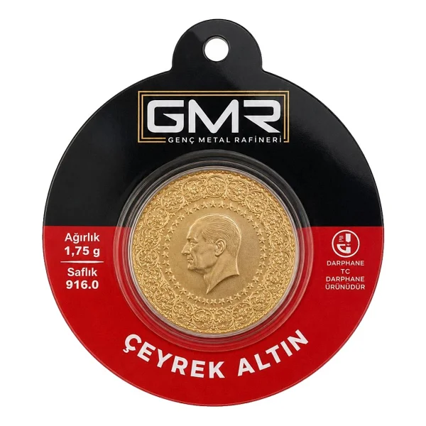 GMR Çeyrek Altın 1.75 Gram 22 Ayar - 1,75 gr - Görsel 2