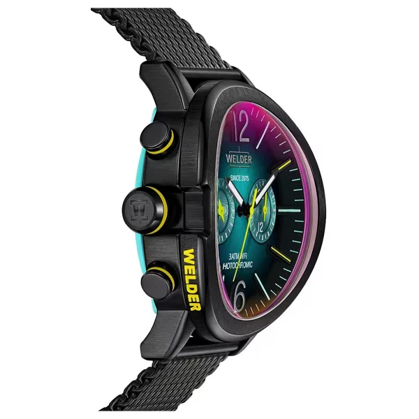 Welder Edge WWMD1016 Hasır Kordon Siyah-Yeşil Erkek Kol Saati - Görsel 4