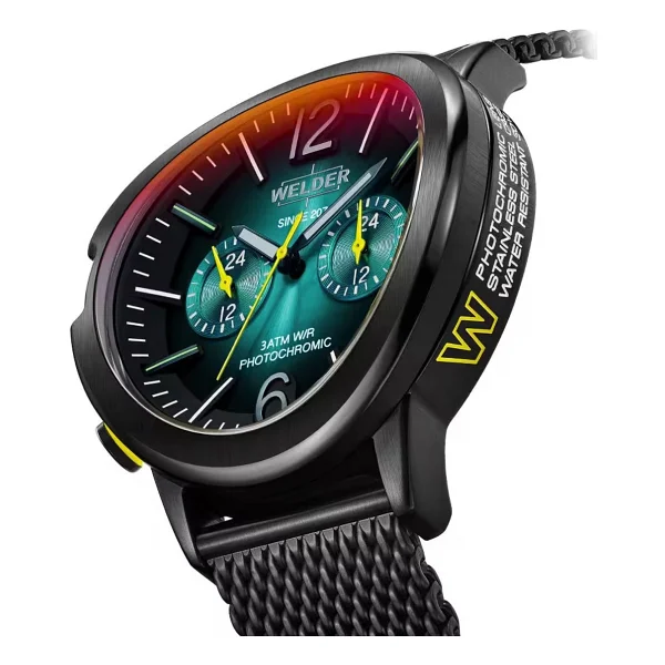 Welder Edge WWMD1016 Hasır Kordon Siyah-Yeşil Erkek Kol Saati - Görsel 6
