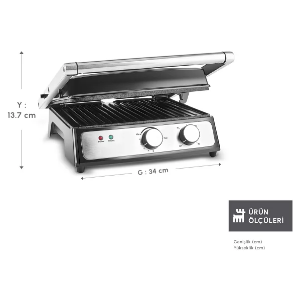 Emsan Press 2000 W Izgara ve Tost Makinesi - Görsel 3