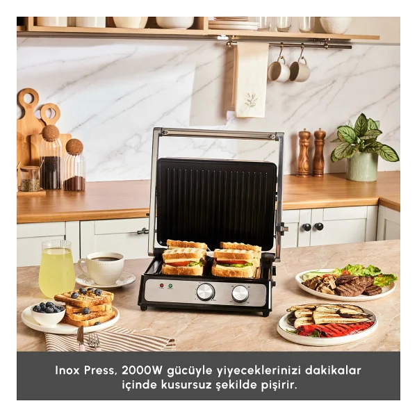 Emsan Press 2000 W Izgara ve Tost Makinesi - Görsel 5