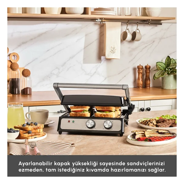 Emsan Press 2000 W Izgara ve Tost Makinesi - Görsel 8