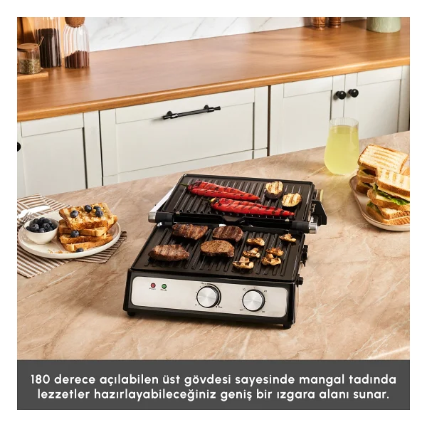 Emsan Press 2000 W Izgara ve Tost Makinesi - Görsel 9