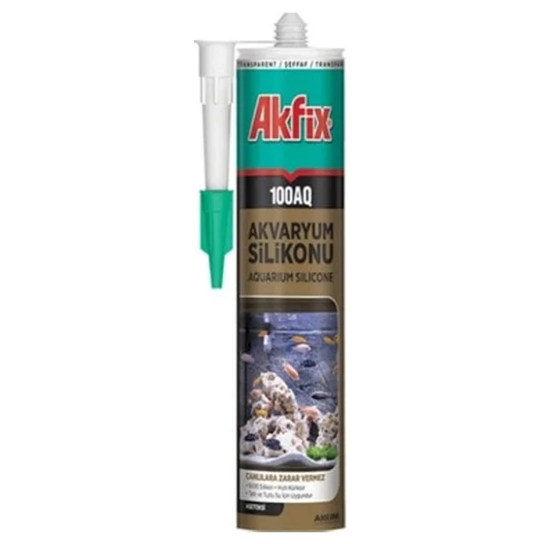 Akfix 100AQ SA080 280 ml Şeffaf Akvaryum Silikonu - Görsel 2