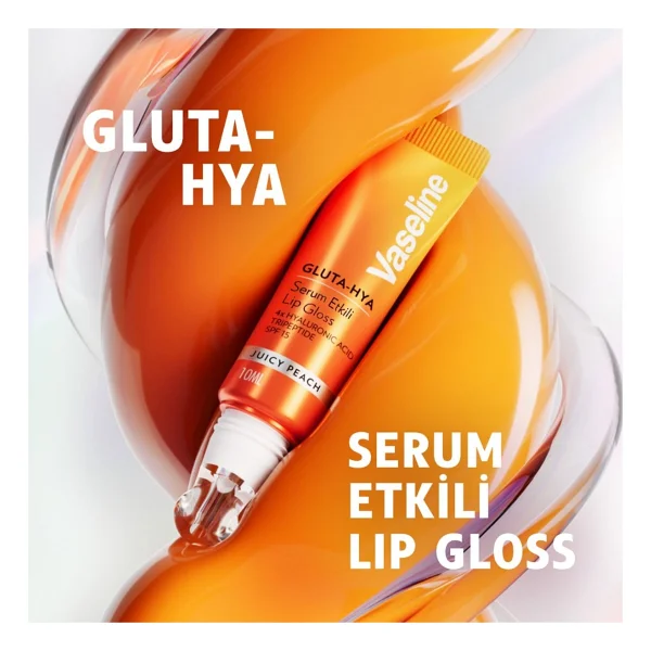 Vaseline Gluta Hya Serum Etkili Juicy Peach Lip Gloss - Görsel 4