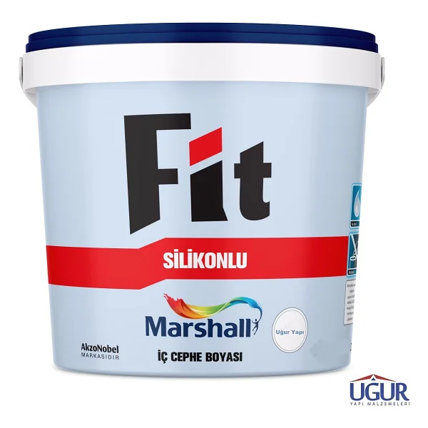Marshall Fit Silikonlu 10 kg İç Cephe Boyası - Çakıl Taşı - Görsel 7