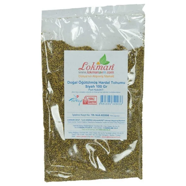 Hardal Tohumu Öğütülmüş Doğal Siyah 100 Gr Paket - Görsel 5