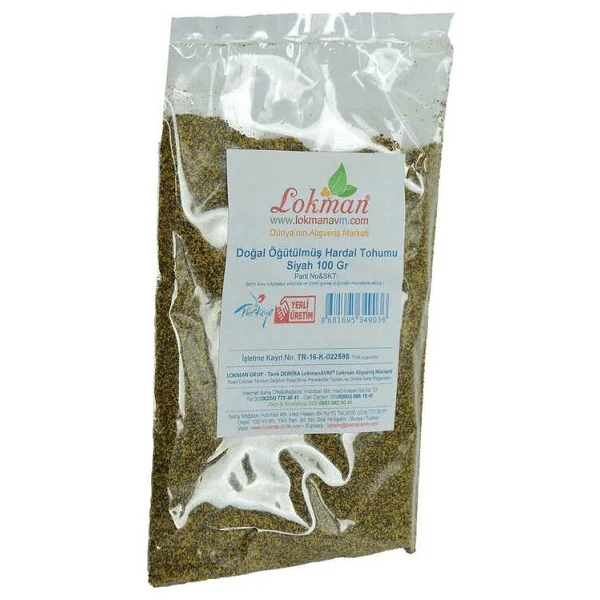 Hardal Tohumu Öğütülmüş Doğal Siyah 100 Gr Paket - Görsel 3