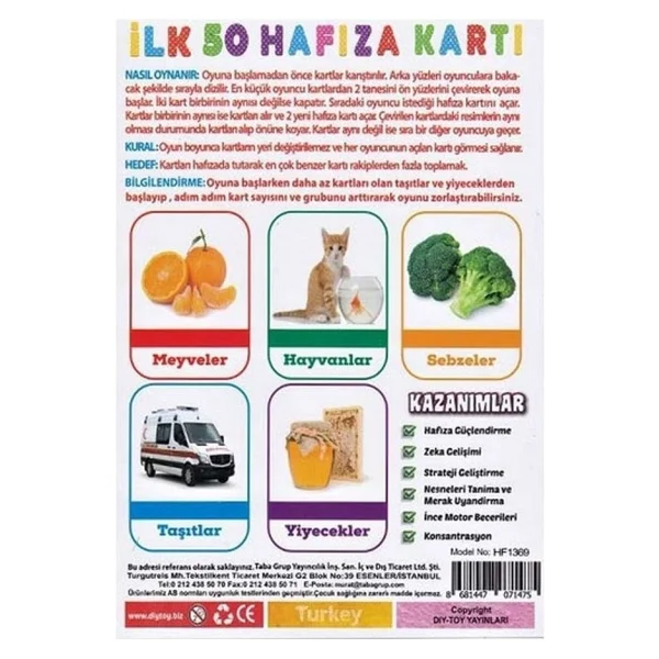 Diytoy İlk 50 Hafıza Kartı - Görsel 5