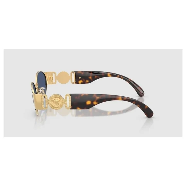Versace VE2299 100280 Gold-Dark Blue Erkek Güneş Gözlüğü - Görsel 3