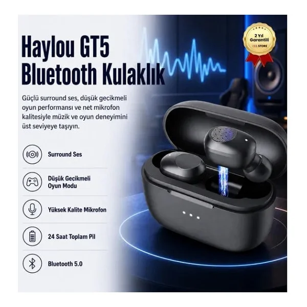 Haylou GT5 TWS Kulak İçi Bluetooth Kulaklık - Görsel 6