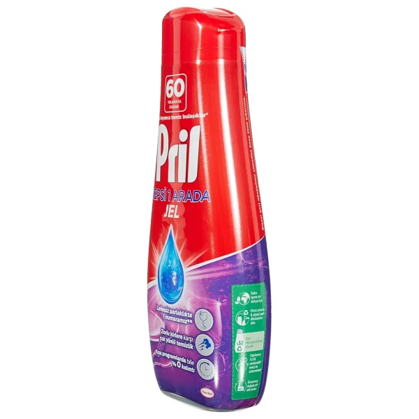 Pril Hepsi 1 Arada Jel Standart 60 Yıkama Bulaşık Deterjanı (1 x 1080g) (3 paketi) - Görsel 4