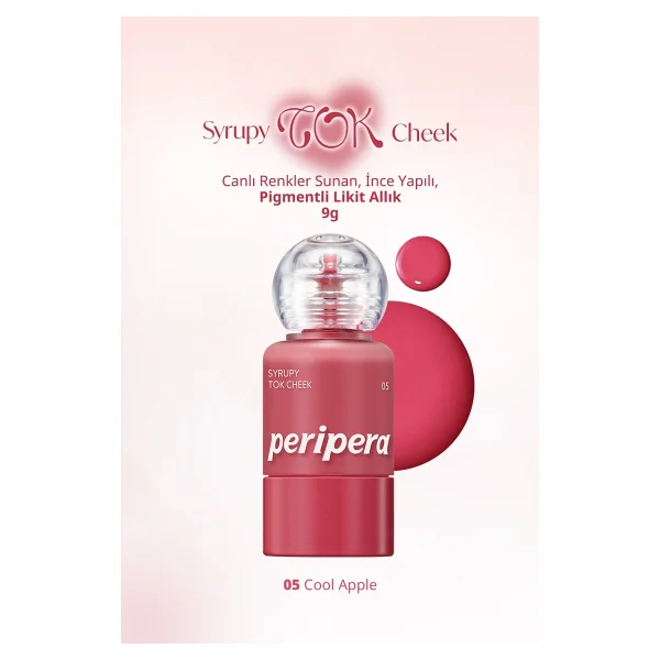Peripera Syrupy Tok Cheek 05 Cool Apple Likit Allık - Görsel 2