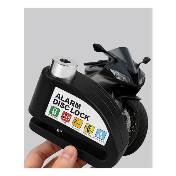 Titreşim Sensörlü Alarm Disk Kilidi Motosiklet Scooter Bisiklet - Görsel 10