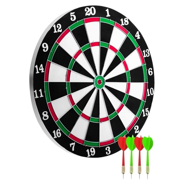 12 İnç Ahşap Dart Tahtası 4 Adet Metal Uçlu Dart Oku Dahil - Görsel 8