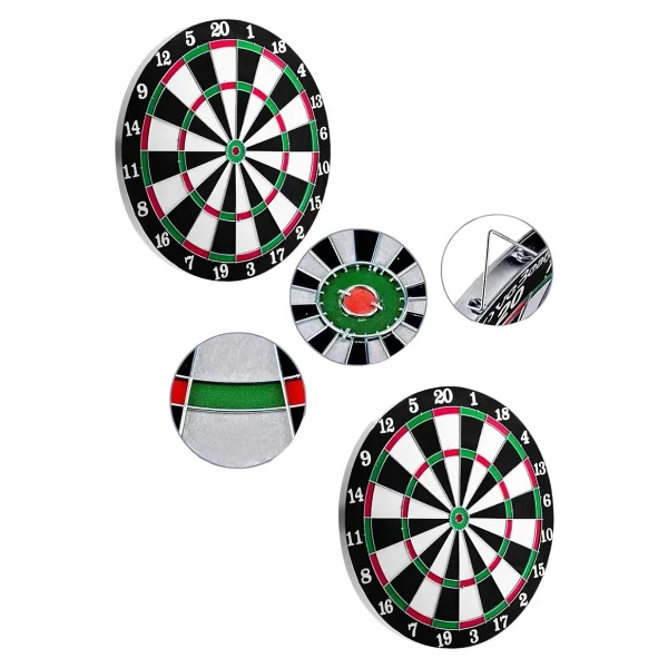 12 İnç Ahşap Dart Tahtası 4 Adet Metal Uçlu Dart Oku Dahil - Görsel 9