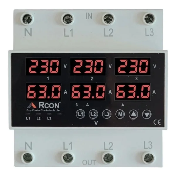 Rcon Rcv 05 Ev Tipi Trifaze Akım Voltaj Koruyucu 63 A Sigorta - Görsel 8