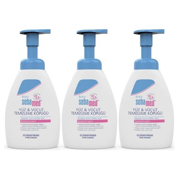 Sebamed Baby Yüz ve Vücut Temizleme Köpüğü 400 ml 3 Adet - Görsel 3