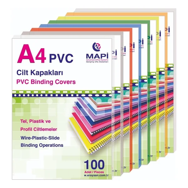 Mapi Cilt Kapağı Plastik Opak A4 160 MIC Beyaz 204 02 00 - Görsel 2
