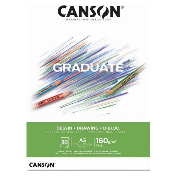 Canson Cizim Blogu Graduate Dessin Beyaz 30 Syf A5 160 Gr - Görsel 2